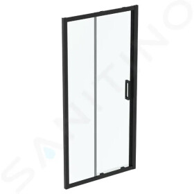 IDEAL STANDARD - Connect 2 Posuvné sprchové dveře, dvoudílné, 1400 mm, černá/čiré sklo K9278V3