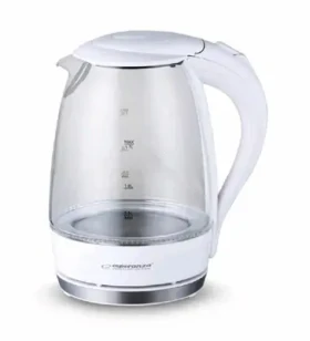 Rozbaleno - Esperanza EKK011W SALTO ANGEL bílá / rychlovarná konvice / 2200 W / 1.7 L / LED podsvícení / sklo a plast / rozbaleno (EKK011W.rozbaleno)