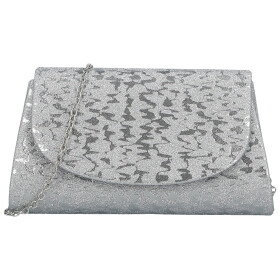 Stylové dámské psaníčko Michelle Moon Poppi, stříbrné