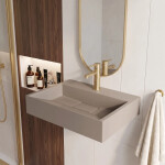 REA - Umyvadlo z litého mramoru GOYA TAUPE 50CM REA-U4412