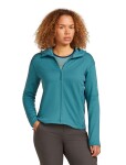 ICEBREAKER Wmns 360 Realfleece Elemental LS Zip Hood, Topaz (vzorek) velikost: S