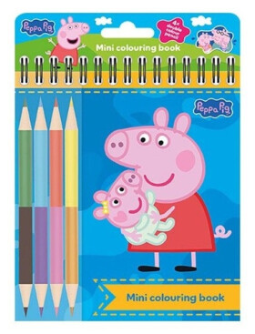 Prasátko Peppa - Mini omalovánky s pastelkami