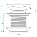 REA - Univerzální vanová výpusť Click-clack - Gold REA-W2015