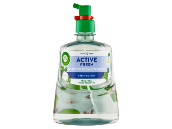 Air Wick Active Fresh Náplň na vodní bázi do automatického difuzéru svěží bavlna 228ml