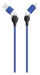 2GO černá, modrá / Nabíjecí kabel 4v1 / USB-A, USB-C - USB-C, Lightning / 1,2 m (797368)