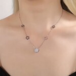 Náhrdelník s jemnými květy Fiora Rose Gold - chirurgická ocel, Zlatá 40 cm + 5 cm (prodloužení)