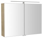 SAPHO - RIWA galerka s LED osvětlením, 81x70x17cm, jilm bardini RIW080-0013