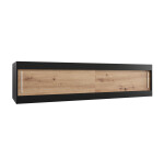 Nástavec na skříň Abi Barva korpusu: Dub artisan, Rozměry: 180 cm, Dveře: Bílá