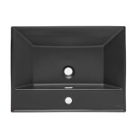 Nábytkové umyvadlo SAT B-Way 61x46,5 cm černé otvor pro baterii uprostřed SATBW6046BKM SATBW6046BKM
