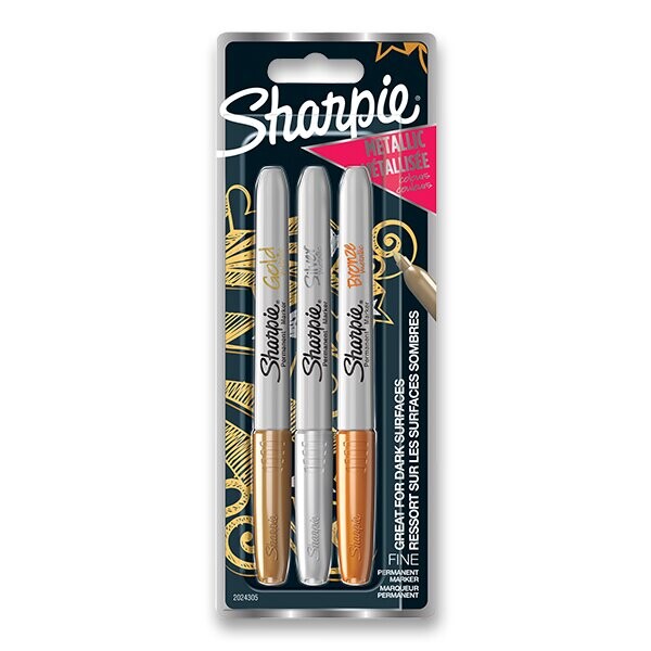 Sharpie Metallic Fine 3 ks 2027