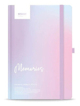 Blok A5, 100l, 80g, linkovaný - Dictionary Memories s gumou