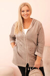 Dámská mikina Plus Size s kapucí a potiskem BKLYN fango UNI