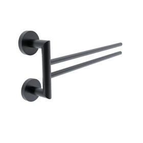 Nimco Unix černá matná držák na ručníky dvojitý otočný 41 cm UNC 13096-90 UNC 13096-90