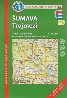 Šumava-Trojmezí 1:50T/KČT 66 turistická mapa