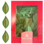 List růže zelený pozlacený, oplatek 100 ks