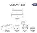 Materasso Čalouněná postel CORONA boxspring ROZMĚR: 2x (80x200) cm - boxspring,šedá