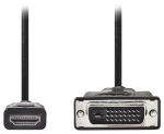 NEDIS kabel HDMI - DVI-D / zástrčka HDMI - 24+1pinová zástrčka DVI-D černý / 3 m (CCGB34800BK30)