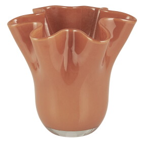 Ib Laursen Skleněná váza Brown Poppy, hnědá barva, sklo