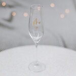 Bella Rose Sklenice na sekt Mr., zlatá barva, čirá barva, sklo, 250 ml