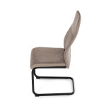 Židle jídelní, cappucino látka, černý kov