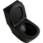 CERANO - WC kombi Marmo, Double Vortex - vírové splachování + Slim/SoftClose sedátko - spodní/zadní odpad - černá matná - 70x36 CER-680361
