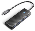 Orico PAPW4A-C3 černá / USB hub / 4x USB-A 3.0