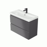 CERSANIT - Sada B886 MODUO SLIM 80 antracit, montáž (skříňka FSC MIX70% SGSCH-COC-007574 + umyvadlo) VIR S801-476