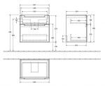 VILLEROY & BOCH - Subway 2.0 Umyvadlová skříňka, 64x59x45 cm, 2 zásuvky, Glosy White A91010DH