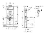 GEBERIT - Duofix Předstěnová instalace pro závěsné WC, výška 98 cm 111.030.00.2