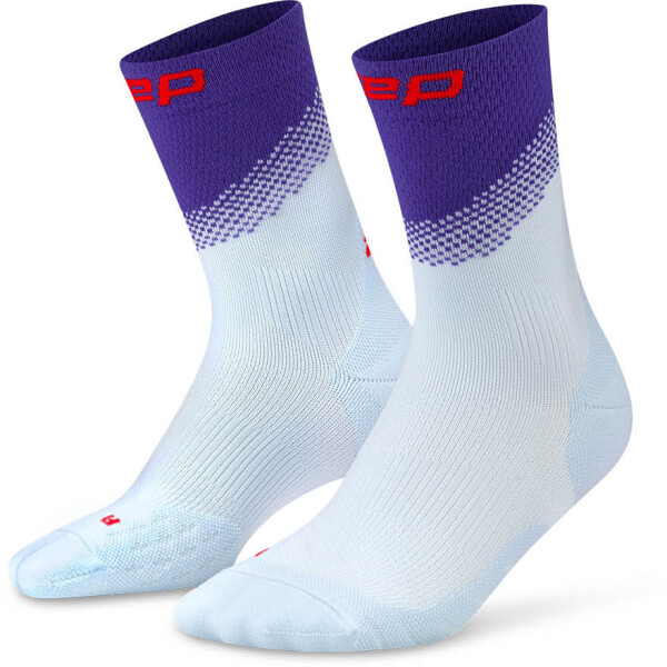 CEP pánské běžecké kompresní vysoké ponožky EDT. SPLIT - light blue Velikost: IV (Vel. chodidla 42-45)