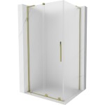 MEXEN/S - Velar L sprchový kout, posuvné dveře 100 x 80, dekor, zlato 871-100-080-33-50