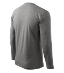 Long Sleeve triko unisex tmavě šedý melír 3XL