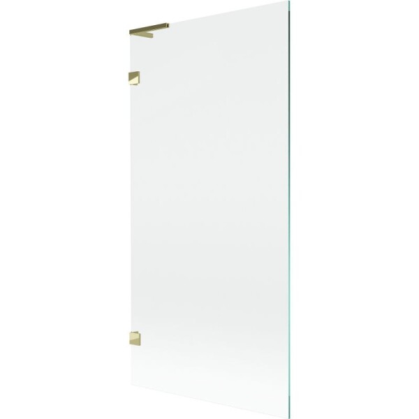 MEXEN/S - Lunar L vanová zástěna FIX 90 x 150, transparent, zlatá 897L-090-000-50-00