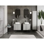 MEXEN/S - Orio koupelnová skříňka pod umyvadlo 60 cm s deskou, 1 šuplík, šedá mat 91A10-06047-1-BFC62