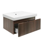 Koupelnová skříňka s umyvadlem SAT Evolution 78x30x44,8 cm ořech mat SATEVO80NAU1 SATEVO80NAU1