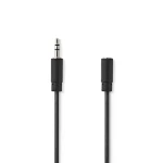 Nedis Stereo Audio kabel jack 3.5 mm (M) - jack 3.5 mm (F) 5.00 m černá (CAGL22050BK50)