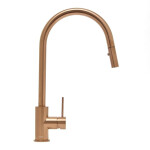 Dřezová baterie SAT Aurum s vytahovací sprškou, 2 proudy broušená rose gold SATBAUR286BRG SATBAUR286BRG