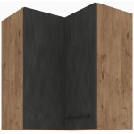 Horní rohová skříňka Vigo 60x60 GN-72 2F (90°) Barva korpusu: Dub Lancelot, Barva dvířek: Bílý lesk