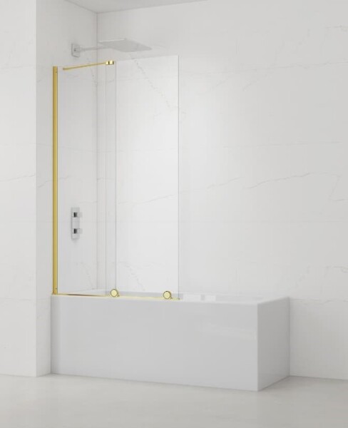 Vanová zástěna SAT Walk-In Xmotion 150x117,5 cm zlatá SATWIXMVZ150Z SATWIXMVZ150Z