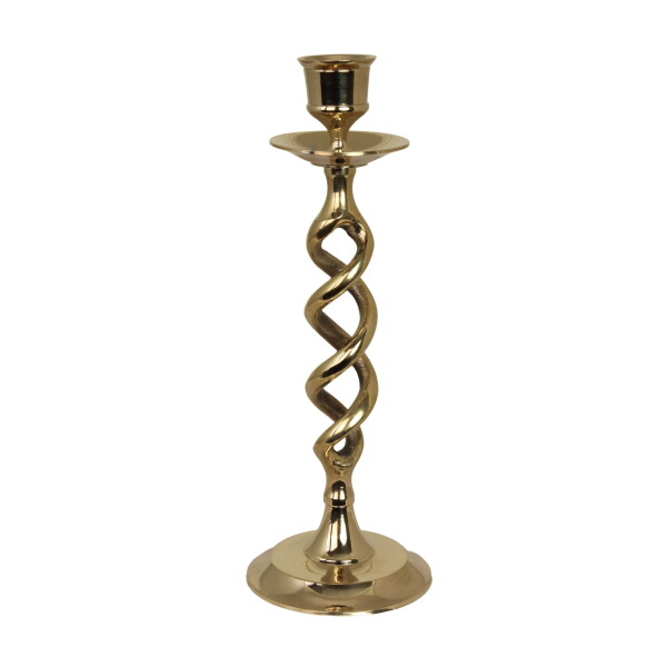 Strömshaga Kovový svícen Ewa Twisted Brass, zlatá barva, kov