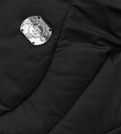 Černá dámská zimní bunda v délce ke kolenům (m-21601) odstíny černé XL (42)