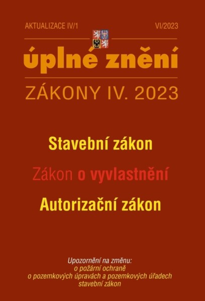 Aktualizace IV/1 2023 Stavební zákon