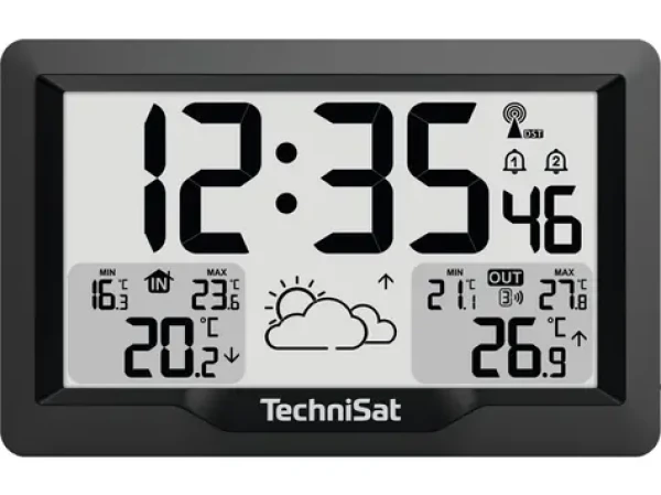 TechniSat iMETEO 300 černá / Meteostanice / LCD displej / teplota / vlhkost / 2x AA / 2x AAA (MET02F)
