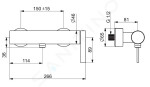 HANSA - Loft Páková sprchová baterie, chrom 57710173