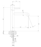 OMNIRES - Y umyvadlová baterie, 23 cm (hlavice 25 mm), zlatá kartáčovaná Y1212CGLB