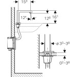 GEBERIT - Brenta Elektronická termostatická umyvadlová baterie, bateriové napájení, chrom 116.198.21.1
