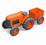 Green Toys Traktor s vlečkou oranžová