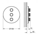 GROHE - Grohtherm SmartControl Ventil pod omítku pro 3 spotřebiče, měsíční bílá 29152LS0