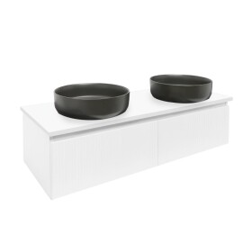 Koupelnová skříňka s krycí deskou SAT Evolution 118x30x44,8 cm bílá mat SATEVO120WMD SATEVO120WMD