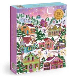GALISON Fóliové puzzle Joy Laforme Zasněžená vesnice